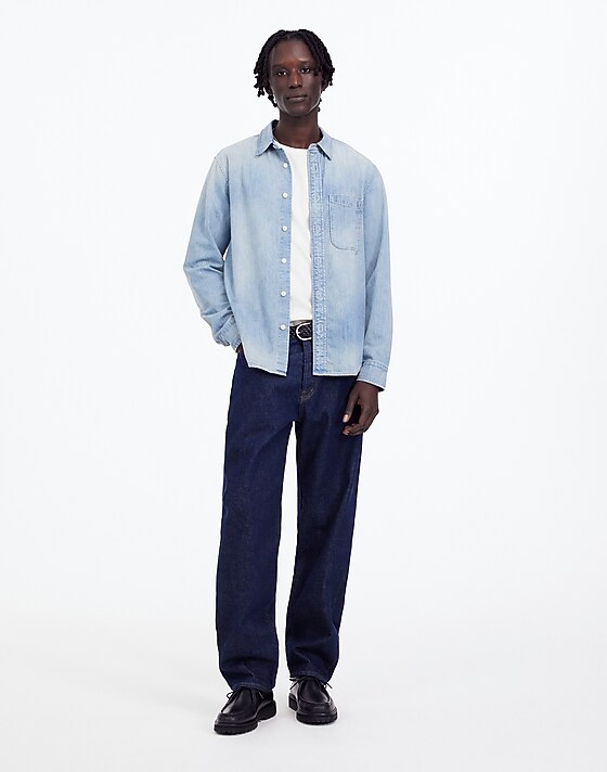Madewell Denim Button-Up Shirt In Reyner Wash Reyner Wash