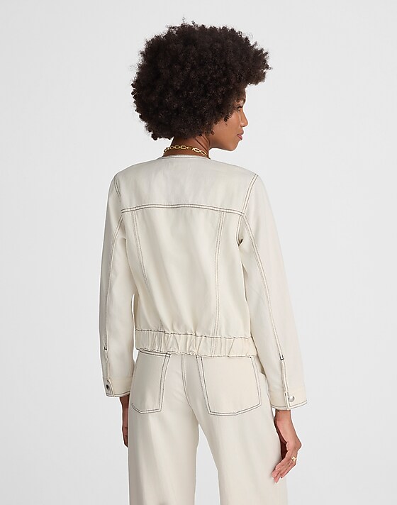 Madewell Denim Cinched Lady Jacket In Vintage Canvas Vintage Canvas
