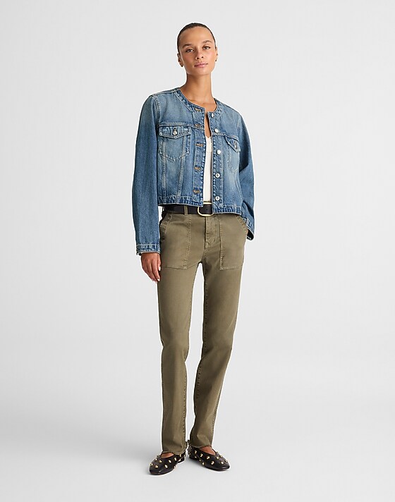 Madewell Denim Cocoon-Sleeve Cropped Jacket Bouvier Wash