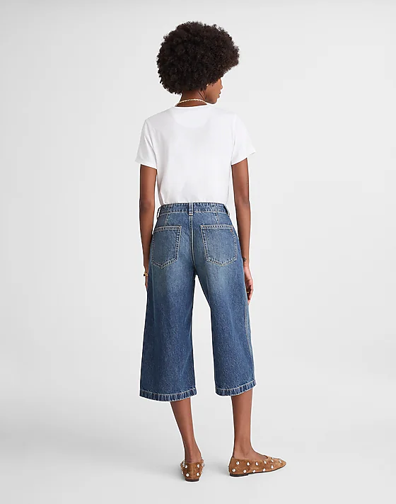 Madewell Denim Culottes In Greendale Wash Greendale Wash