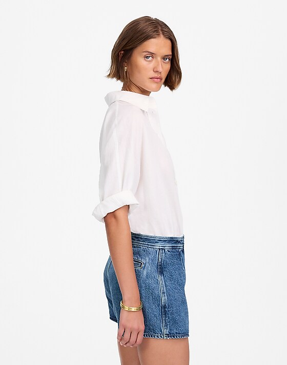 Madewell Denim Micro Mini Skort In Northam Wash Northam Wash