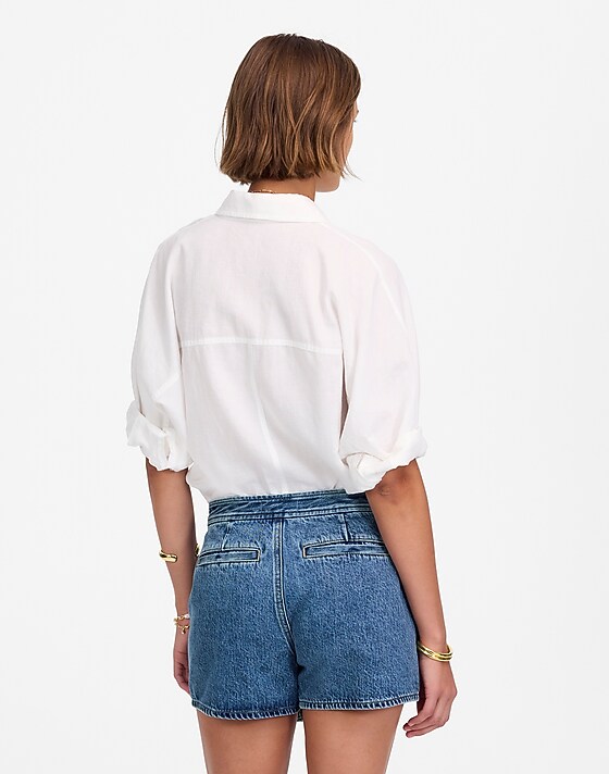 Madewell Denim Micro Mini Skort In Northam Wash Northam Wash