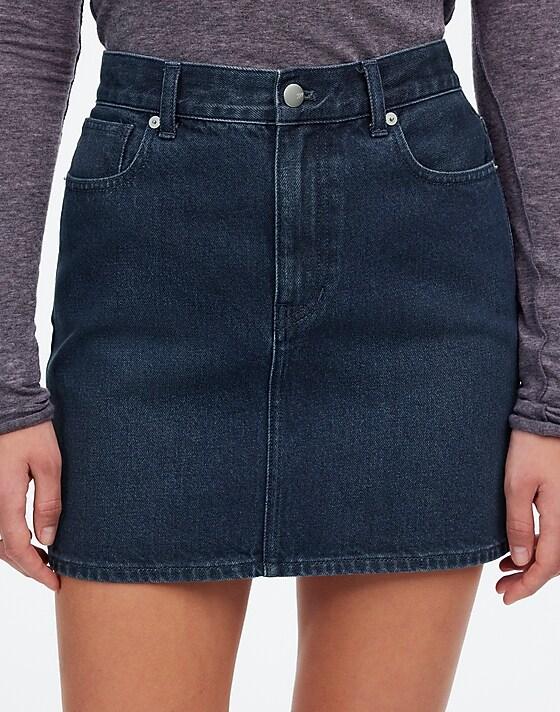 Madewell Denim Mini Skirt In Hodgeman Wash Hodgeman Wash