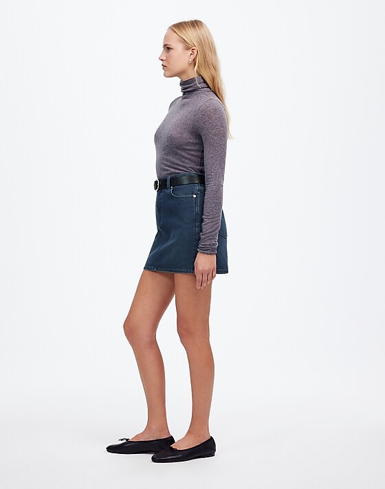 Madewell Denim Mini Skirt In Hodgeman Wash Hodgeman Wash