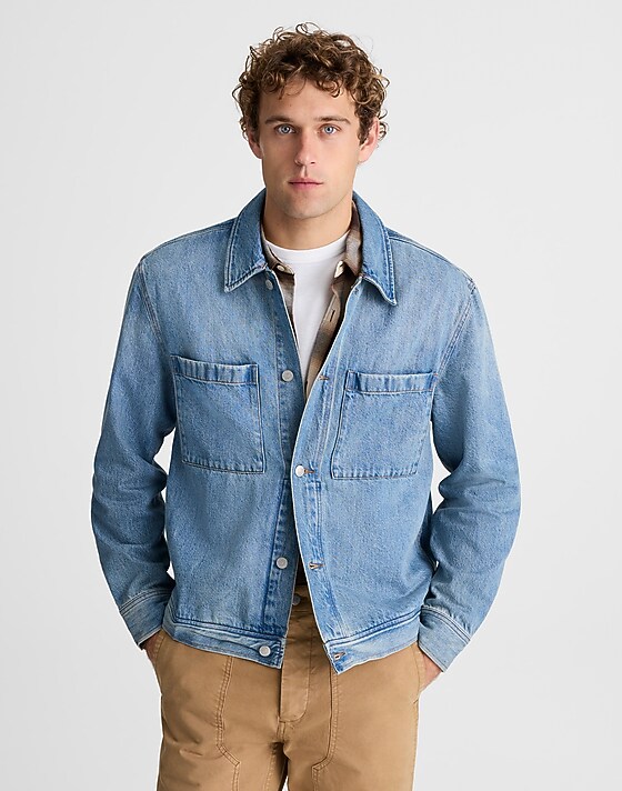 madewell Denim Shirt-Jacket in Jamestown Wash jamestown wash