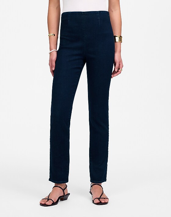 Madewell Denim Slim Crop Pants In Rinse Wash Rinse Wash