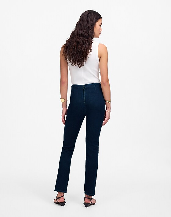 Madewell Denim Slim Crop Pants In Rinse Wash Rinse Wash