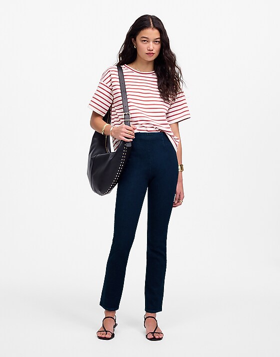madewell Denim Slim Crop Pants in Rinse Wash rinse wash