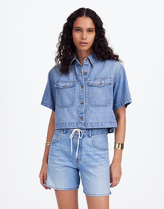 madewell Drawstring Jean Short: Airy Denim Edition hambley wash