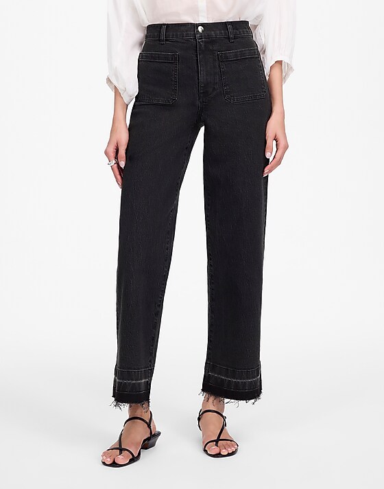 Madewell Emmett Wide-Leg Jean: Let Down Hem Edition Newtown Wash