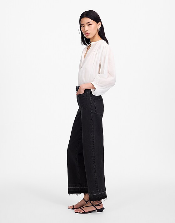 Madewell Emmett Wide-Leg Jean: Let Down Hem Edition Newtown Wash