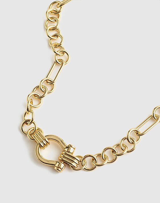 madewell Equestrian Chunky Chain Necklace antique gold