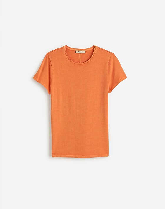 madewell Essential Slim Tee in Lightweight Cotton apricot