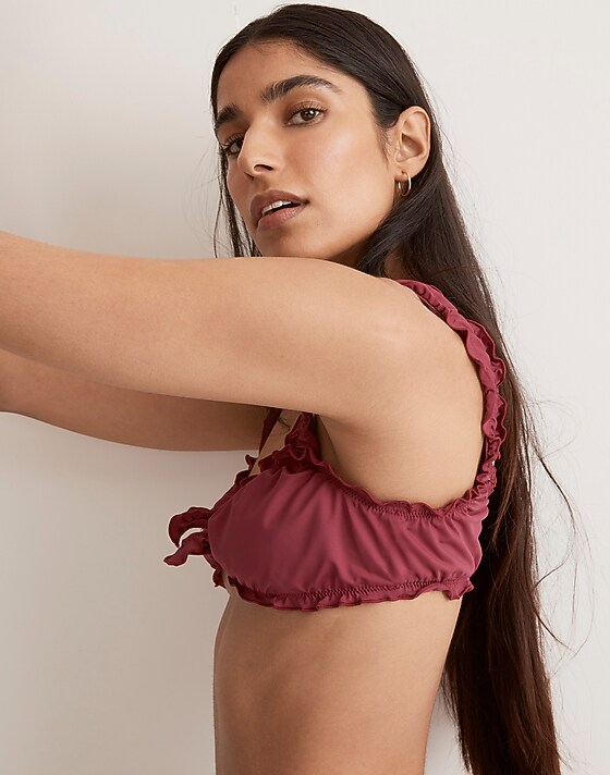 Madewell Frankies Bikinis Colby Bikini Top Bordeaux