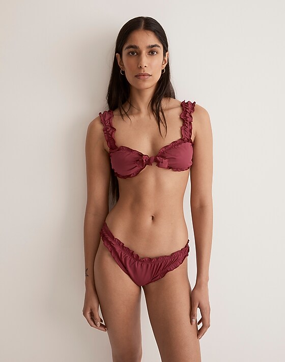madewell Frankies Bikinis Colby Bikini Top bordeaux