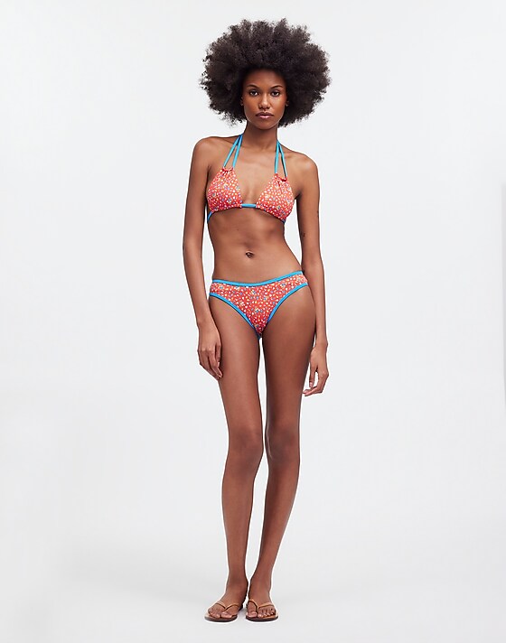 madewell Frankies Bikinis Dove Classic Bikini Bottom seaside farm print