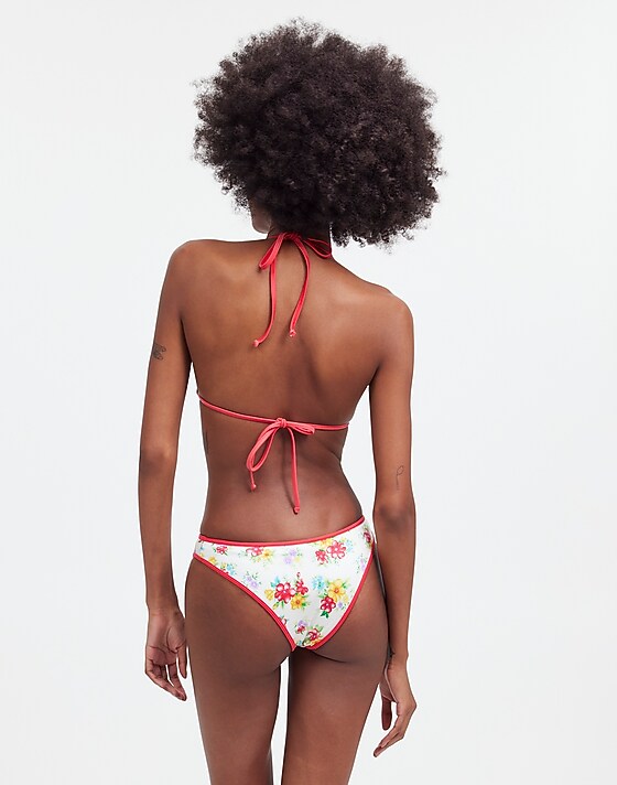 Madewell Frankies Bikinis Dove Classic Bikini Bottom Sweet Hibiscus Print