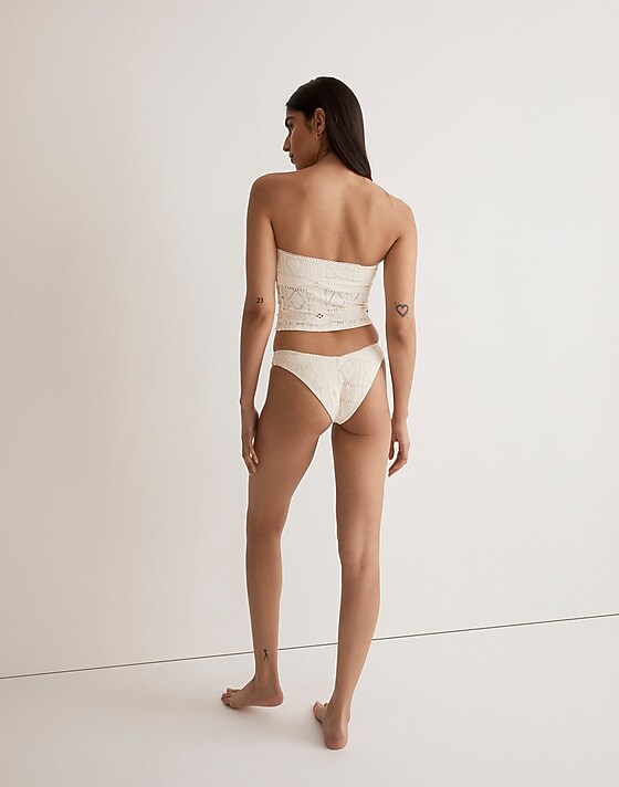 Madewell Frankies Bikinis Patchwork Enzo Bikini Bottom Angel Dust