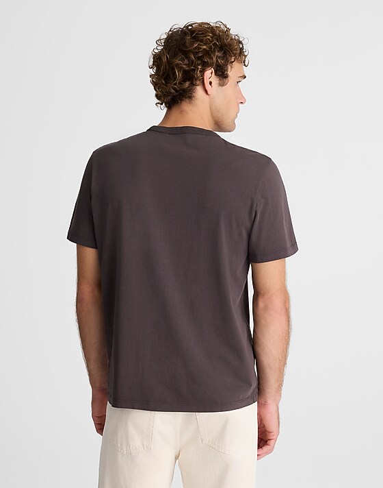 Madewell Garment-Dyed Allday Crewneck Pocket Tee Black Coal