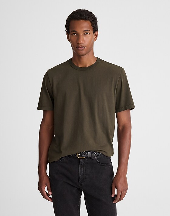 madewell Garment-Dyed Allday Crewneck Tee dark surplus