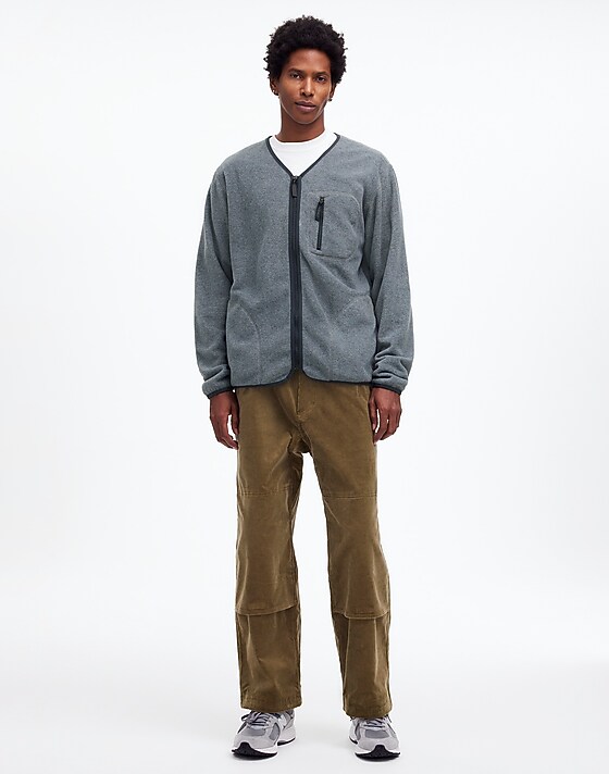 Madewell Gramicci® Fleece Cardigan Heather Charcoal