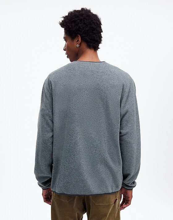 Madewell Gramicci® Fleece Cardigan Heather Charcoal