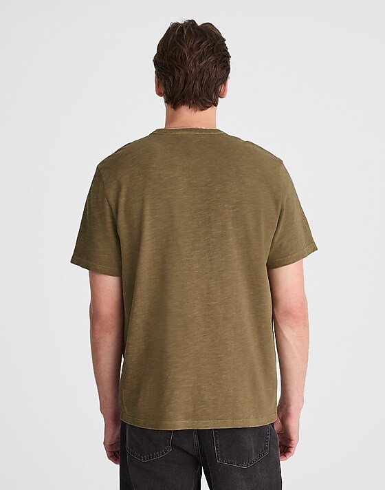 Madewell Heavyweight Slub Cotton Tee Woodland Brown
