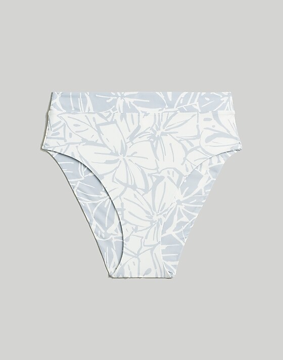 Madewell High-Cut Reversible Bikini Bottom Lighthouse