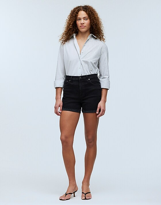 Madewell High-Rise Denim Shorts In Halwood Wash Halwood Wash