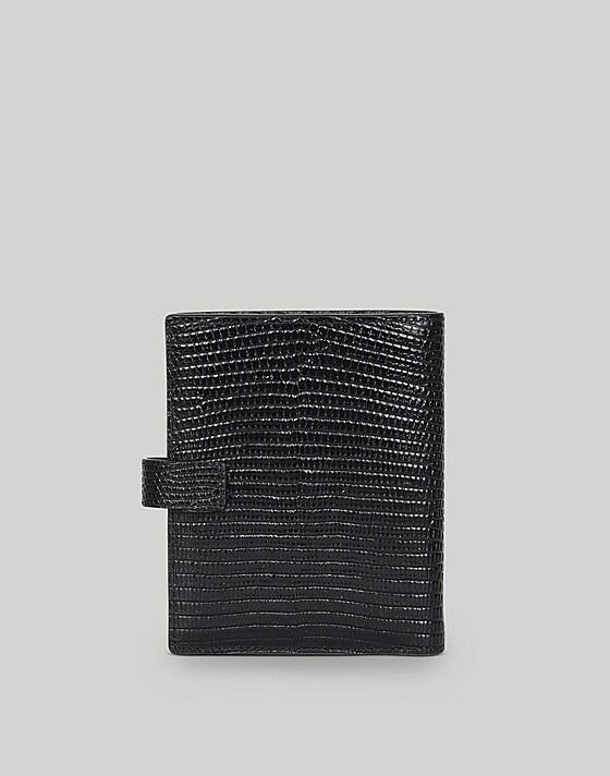 Madewell Hyer Goods Traveler's Wallet With Coin Pocket- Black LIzard Black Multi