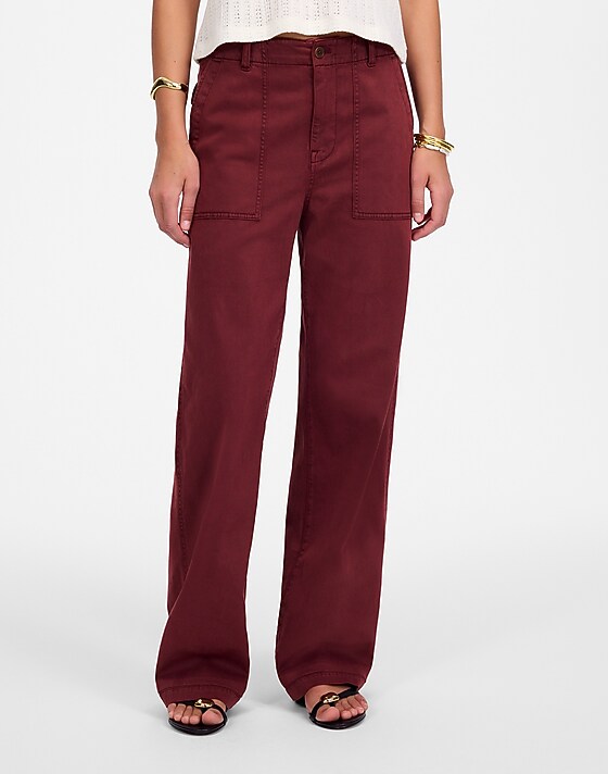 Madewell Low-Slung Baggy Utility Pants Vintage Burgundy