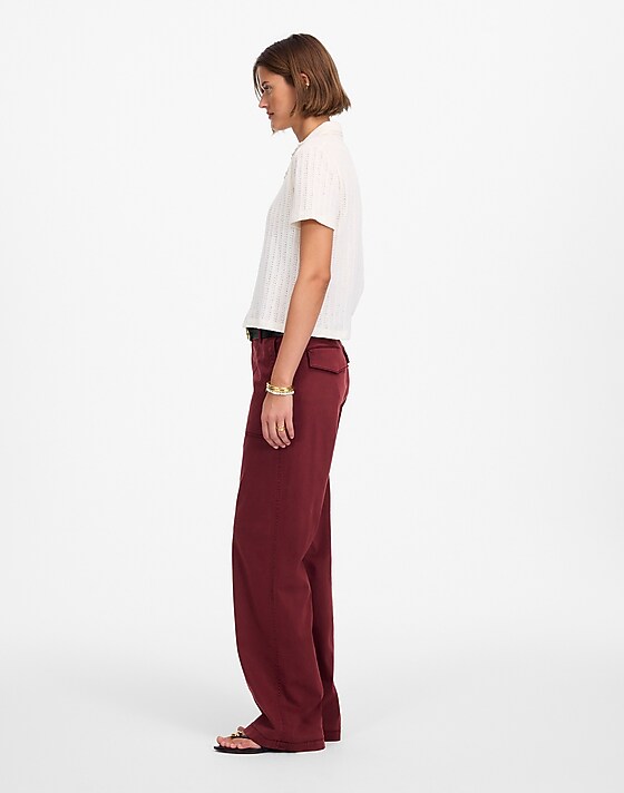 Madewell Low-Slung Baggy Utility Pants Vintage Burgundy