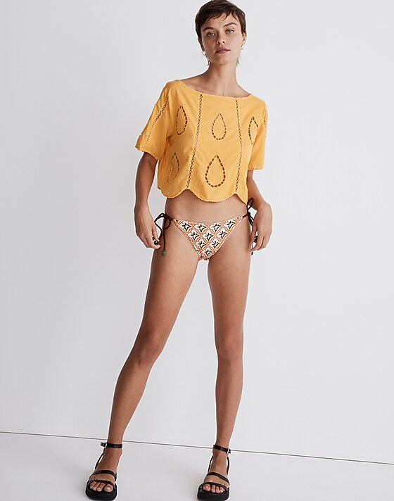 madewell Agua Bendita Algeria Bikini Bottom yellow