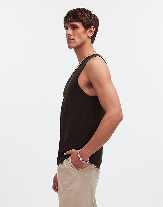Madewell Allday Tank Black Coal