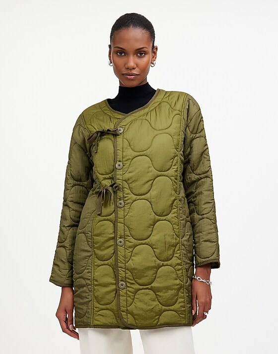 madewell Alpha Industries Long Liner Jacket green