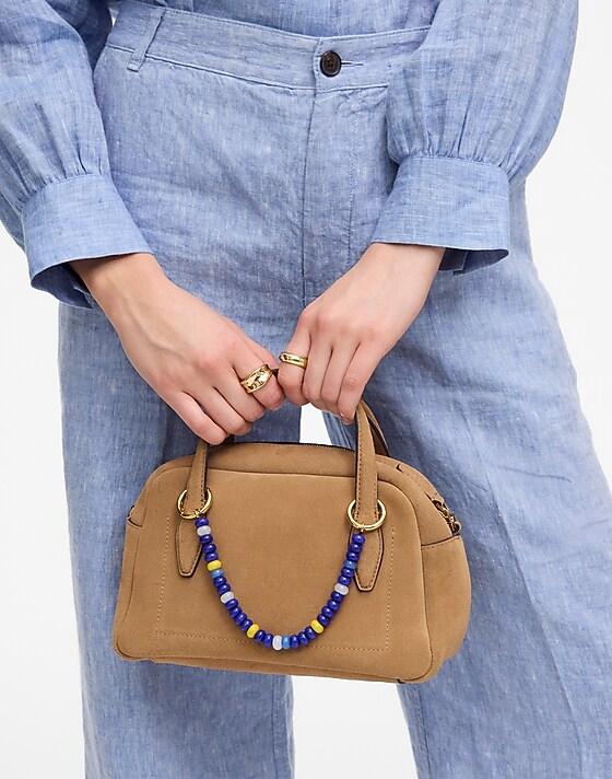 Madewell Beaded Bag Charm Bright Sapphire