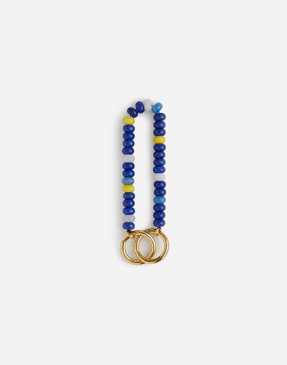 madewell Beaded Bag Charm bright sapphire