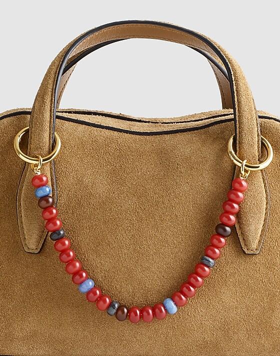 Madewell Beaded Bag Charm Cherry Red