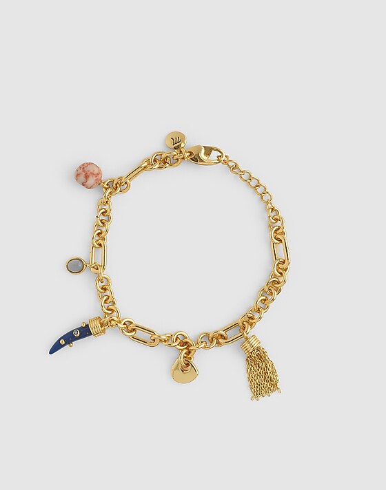 madewell Beaded Cluster Bracelet antique gold