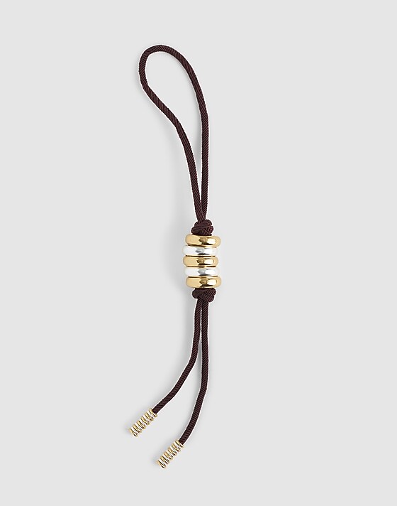 madewell Beaded Cord Bag Charm molasses