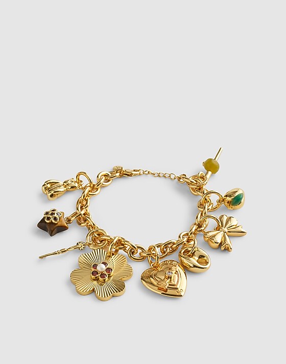 Madewell Bow Charm Antique Gold