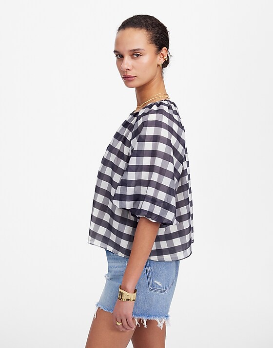 Madewell Bubble-Sleeve Top True Black