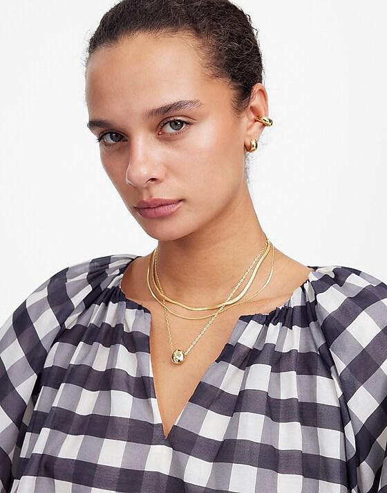 madewell Bubble-Sleeve Top true black