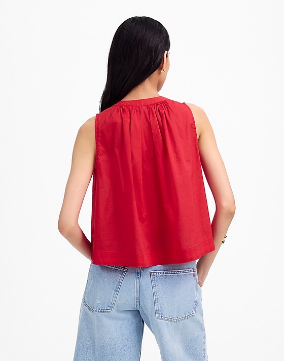 Madewell Button-Front Tank Watermelon