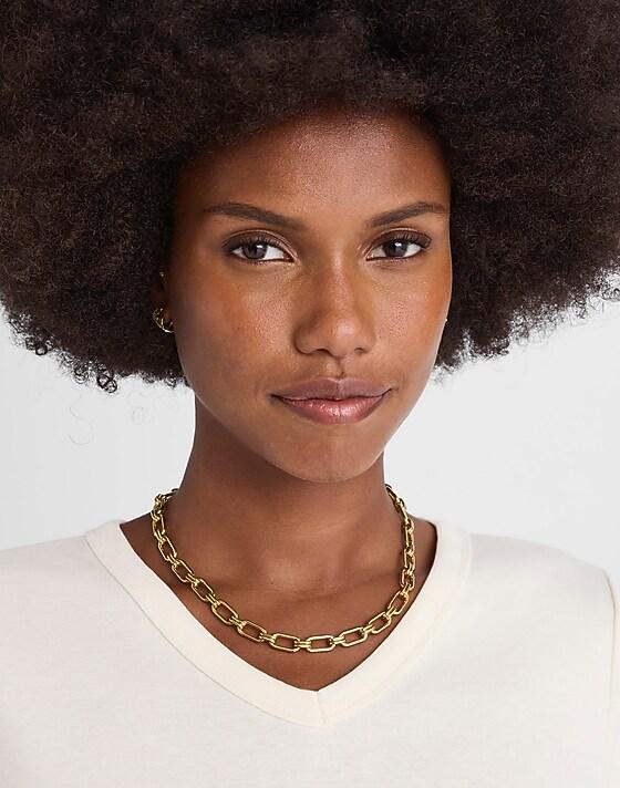 Madewell Chunky Link Chain Necklace Antique Gold