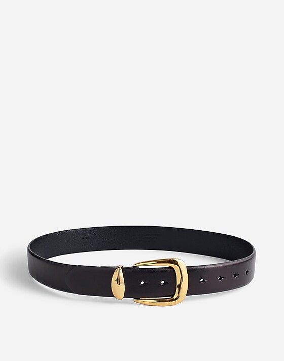 madewell Chunky Metal Statement Belt true black