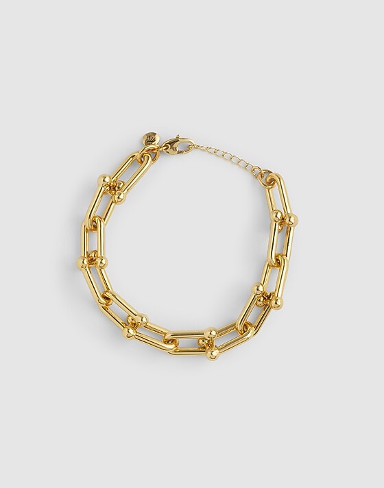 madewell Chunky U-Link Chain Bracelet antique gold