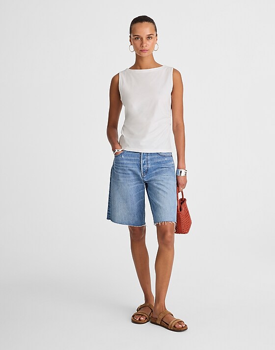 Madewell Cinched Crewneck Tank White