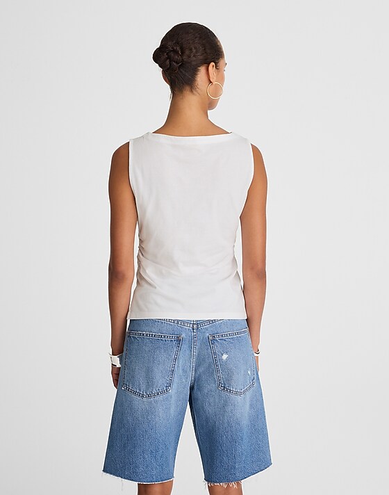 Madewell Cinched Crewneck Tank White