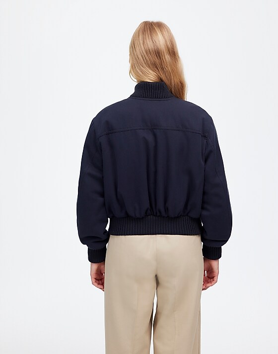 Madewell Classic Bomber Jacket Black Coal